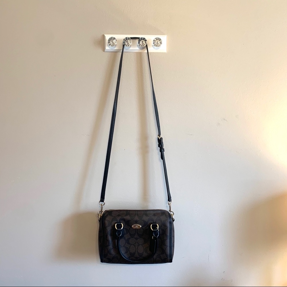 Coach brown and black signature purse